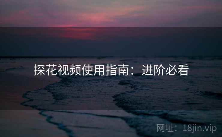 探花视频使用指南：进阶必看