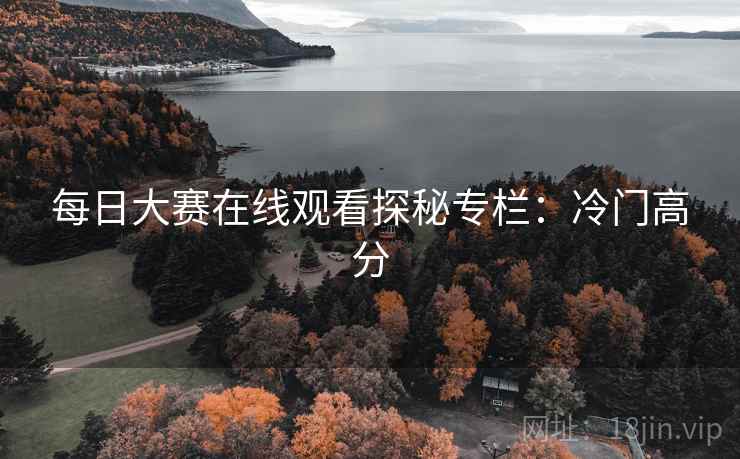 每日大赛在线观看探秘专栏：冷门高分
