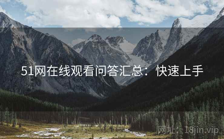 51网在线观看问答汇总：快速上手